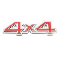 3D Metal Black Silver Red Logo 4X4 Emblem Car Fender Badge Trunk Decal For Jeep 4X4 Sticker Auto Accessories white