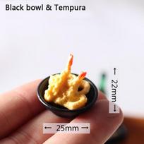 New Dollhouse Miniature Food Japanese Sushi Fish Ball Tempura Bento Doll Kitchen Toy beige