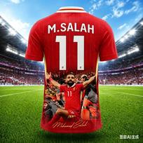 M. SALAH Futbolo Gerbėjo Marškinėliai Vaikams 3D Spausdinimas Greitai Džiūstanti Sportinė Marškinėlė Vaikams Kvėpuojanti Patogi Lauko Sporto Trumpomis Rankovėmis Viršutinė Dalis 5XL red