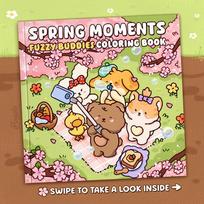 Cute Cartoon Coloring Book Stress Relief Painting Gift Paperback Educational Doodles Book for Adults And Teens white