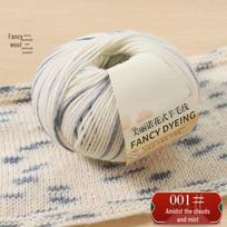 Dopamine Rainbow Hand-Dyed Wool Yarn for DIY Sweaters, Hats, Scarves & Blankets. white