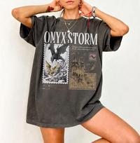 Onyx Storm Dragon Shirt, Fourth Wing Fantasy Tee, Dark Academia Dragon Shirt, BookTok Fantasy Shirt, Dragon Rider Book Lover Gift 140 black