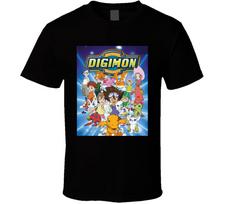 Digimon Digital Monsters Anime Tv Show Poster Cool Fan T Shirt Unisex T-Shirt L gray