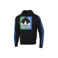 Adidas Originals Trefoil Colorblock Logo Print Fleece Jacket Men's Hoodie Black GD2117 M blue