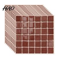 Adhesive Tile Decals for Walls 10Pcs 3D Mosaic Wall Sticker, Waterproof Oil-Proof Decal, Peel And Self Tiles Bathroom Stick Kitchen Backsplash, 10 Pcs G