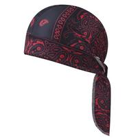 Paisley Printed Hip-hop Cooling Headscarf Men's Bandana Scarfanti Uv Pirate Hat  Adjustable Head Circumference Street Dance Hat S black