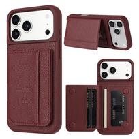 Ličių rašto magnetinis odinis piniginės dėklas su kortelių lizdais ir telefono dėklu, skirtas iPhone 17 Pro Max 16 Plus 15 14 13 12 11, su stoveliu, kišeniniu dangteliu iPhone 15 Pro black