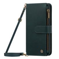 Wallet Case For Motorola Moto G 2026 2025 2024 2023 2022 2021 Thinkphone 25 Cover Zipper Crossbody & Clutch, 9 Card Slots Motorola Thinkphone 25 žalia