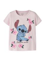 NAME IT Marškinėliai 'NMFAnn Stitch' opalo / šokolado spalva / rožių spalva / šviesiai rožinė