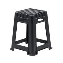 Kėlimas Stool Aukštas Stalas Kėdė Plastikas Keliamoji galia 200kg Lauko Balkonas Sodas Lauko Vandeniui atsparus Juodas E-Supply EEX-CHS02BK juoda