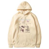Silent Hill 2 Vintage Graphic Hoodies For Men Women Clothing Long Sleeves Fleece Sweatshirts L beige