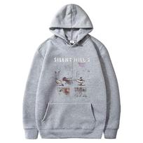 Silent Hill 2 Vintage Graphic Hoodies For Men Women Clothing Long Sleeves Fleece Sweatshirts 3XL gray