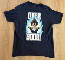 Dragon Ball Z Vegeta Men's T-Shirt Adult Large Official Licensed “Over 9000” EUC L white