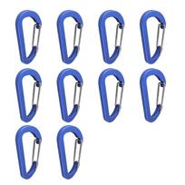20KG D-Shape Carabiner Hook Heavy Duty Aluminum-Alloy Snap Spring Carabiner Clip mėlyna