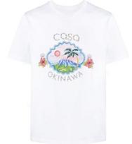 Casablanca Casa Okinawa white cotton t-shirt Medium Unisex T-Shirt M white