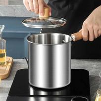 Deep Frying Pot,Deep Fryer Pot,Heat Resistant with Basket and Lid Pan for Cooking Home Kitchen gray