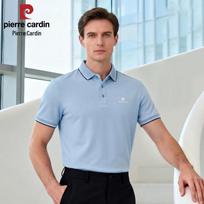 Pierre Cardin vyriški trumpomis rankovėmis polo marškinėliai XL šviesiai mėlyna spalva