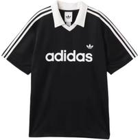 Adidas Originals Archive FW25 Collar Engineered Jersey Comfortable Soft Skin-Friendly Striped Short Sleeve Knit Top Unisex tops KE3584 L white