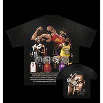 LeBron James Heavyweight T Shirts Men Women Cotton Oversizd Short Sleeved Graphic Streetwear Y2k Harajuku Female Male Clothing XXXL black