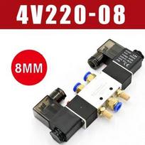 Pneumatic Solenoid Valve 4V220-08 Two-position Five-way Vent Valve Dual-control Coil Cylinder Control Reversing Valve 220V 24V DC 24V