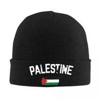 Palestine Flag Hats Autumn Winter Skullies Beanies Fashion Caps Men Women Acrylic Knitted Caps One Size black