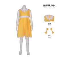 Gabby Doll Cosplay Dress Girls Role Play Costume Kids Cos Outfit Stage Performance Halloween Party Princess Dress XS yellow