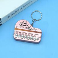 Battery Operated Mini Piano Keychain Portable Mini Keyboard Piano Fidget Toy 2 Modes 19 Songs Electronic Musical Instrument Toy white
