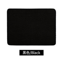 Cat Litter Mat Double Layer Waterproof Urine Proof Trapping Mat Easy to Clean Non-Slip Toilet Pad Cat Scratch Pad Large Foot Pad (Black,30x30cm) juoda