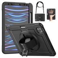For iPad Air 11 4th 5th 10.9 inch Shockproof Stand case for iPad 10.2 9th 8th 7th 10th Generation Pro 11 2024 Case Funda+Strap For iPad Air 4th 5th juoda