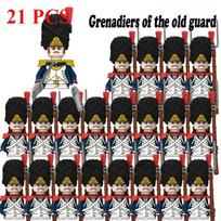 Napoleono Fusilier Lancer Kareiviai Mini Veiksmo Figūrėlės Vaikų Žaislai Legiono Karai Statybiniai Blokeliai Vaikams Kalėdinės Dovanos gray