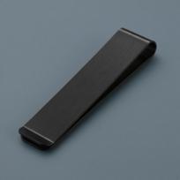 Money Clip Minimalist Crafted Bill Holder Brushed Steel for Men, Front Pocket, juoda