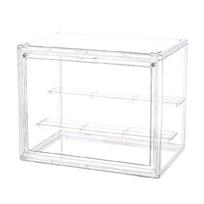 Clear Showcases Box for Collectibles And Action Figures Dustproof Storage Solution With PET Construction Easy Setups 27x18x22 white