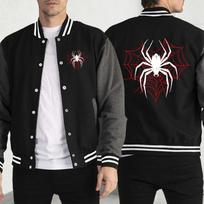 Vorai Ant Voratinklio Spausdinimo Striukės Vyriškos Gatvės Mada Laisvi Beisbolo Džersiai Fleece Kišenė Amerikietiškas Viršus Unisex Striukė S gray