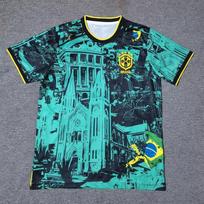 Vyriški 3D spausdinti Brazilijos futbolo varžybų marškinėliai Laisvo kirpimo trumpomis rankovėmis Atsitiktinis sportinis viršus Large