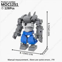 MOOXI Movie Game Robot Mecha Tank Model MOC Bricks Creative DIY Assembled Building Blocks Compatible With Figure Collection Toys gray