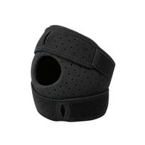Breathable Silicone Compression Knee Brace with Open Patella Strap for Running and Hiking One Size black