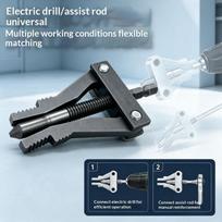 Pipe Extractor Broken Thread Puller Hex Shank Impact Resistant Screw Remover Works with Power Drill for Heavy Duty Pipe Fixing one size gray
