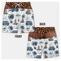 2026 Funny Optical Illusion Print Thong Shorts Men Summer Novelty Hilarious Beach Swim Trunks Quick Drying FamilyMatching Shorts 4XL gray