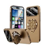 Prabangus siurbtuko laikiklis Telefono dėklas iPhone 16 15 14 13 12 11 Pro Max Plus Magsafe Magnetinis Matinis Sulankstomas Stovas Objektyvo Plėvelės Dangtelis For iPhone 14 Plus kava