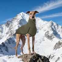 Dog Winter Coat Pajamas Onesies Turtleneck Stretch Greyhound Apparel Pet Clothes Coat Outfit for Medium, Large XXXL žalia
