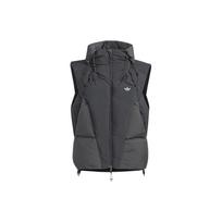 Adidas Originals X Hamcus Bendradarbiavimas FW23 Vienspalvė Dygsniuota Logotipo Raištelis Užtrauktukas Pūkinė Liemenė Unisex Liemenės Juoda IX4345 XS black