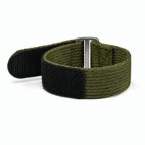 20mm 22mm Universalus Velcro dirželis laikrodžiui Greitai prakišamas Universalus apyrankė M-260mm-20mm Green black