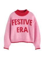 Next Megztinis 'Santa Letter' rožių spalva / raudona