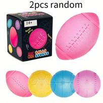 Mini Sports Squishy Stress Balls Soft Squeeze Fidget Toy Football Soccer Basketball Baseball Hand Relief Sensory Gift black