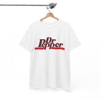 Dr Pepper Logo Tshirt Vintage Retro Design Soda Pop Can Unisex Heavy Cotton Tee Unisex T-Shirt L white