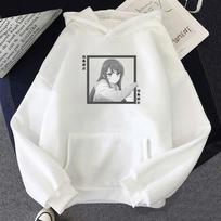 Mai Sakurajima Mielas Spausdintas Gobtuvinis Anime Rascal Does Not Dream Of Bunny Girl Megztinis Vyrams Moterims Gobtuviniai Megztiniai Harajuku Vyriškas Megztinis XXXL balta
