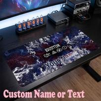 Led Zeppelin Customized Name Text Mouse Pad, Large Desk Mouse Mat Personalized Home Office Present 30cmx60cm gray