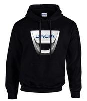 hoodie-Casual Pullover Sweatshirt Dacia Car S white