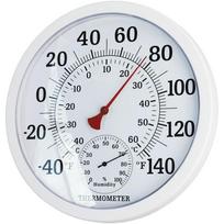 Large Dial Indoor Outdoor Thermometer with Hygrometer Dual Scale Fahrenheit Celsius for Accurate For Home Reading balta