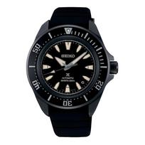 SEIKO 200 meters waterproof fashion style manual mechanical movement silicone strap 41.7mm men's watch black dial SRPL15K1 juoda